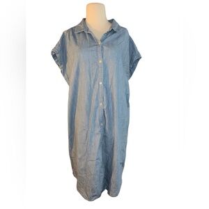 Old Navy Denim Blue Button-Up Dress
